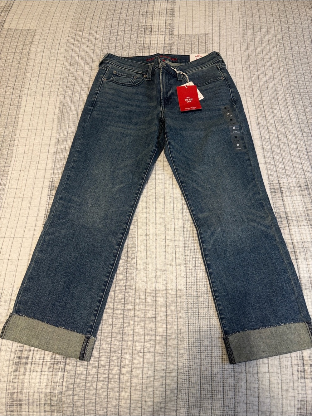 Lucky brand size 8/29 sweet mid-rise crop blue jeans - Picture 1 of 2